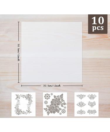 Ilauke 10 Pack 7.5mil Mylar Stencil Sheets - Reusable Blank Clear Template for Cricut - Make Your Own Stencils - 12x12 Inch - Buy Online on SooperMarket.com