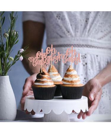 36 Pack Oh Baby Cupcake Toppers Glitter Baby Shower Cupcake Picks for Baby Shower Kids Gender Reveal Theme Party Cake Decorations Supplies Rosegold 1-rose Gold - Buy Online on SooperMarket.com