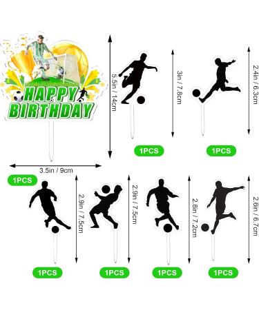 Football Cake Decoration | Birthday Cake Topper for Football Lovers | Tortendeko Football | Perfect for Boys Birthday Parties - Buy Online on SooperMarket.com