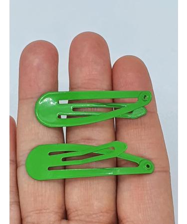 6 PCS Green Metal Snap Hair Clips 5CM Long - Hair Grip Pins - Buy Online on SooperMarket.com