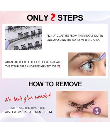 Reusable Self-Adhesive Mixed D Curl Cluster Eyelashes - 9-14mm D13 - No Glue Needed - Natural Extensions - Portable - 1 Count - Buy Online on SooperMarket.com