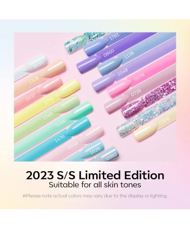 Modelones Gel Nail Polish Kit 24Pcs - Pastel Spring 20 Colors 7ML Glitters | Macarons Girly Collection - Gel Polish Set with Top/Base Coat | Manicure Kit for Women and Girls - Buy Online on SooperMarket.com