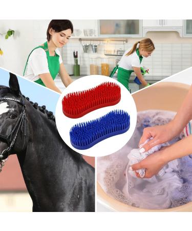 2 Pcs Silicone Horse Cleaning Grooming Brush Horse Grooming Brush Equestrian Massage Tool for Horse Grooming Care - Buy Online on SooperMarket.com