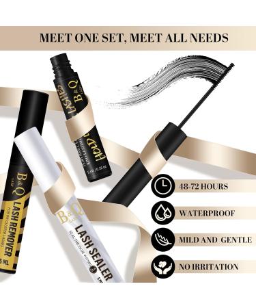 B&Q Cluster Lash Glue & Remover Set | Waterproof & Long Lasting for DIY Cluster Lashes at Home (3pcs) - Buy Online on SooperMarket.com