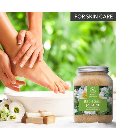 Buy Jasmine Bath Sea Salt 46 Oz - Relaxing Aromatherapy Bath Soak | Body Care & Beauty | 1300g Floating Flower Essence - Buy Online on SooperMarket.com