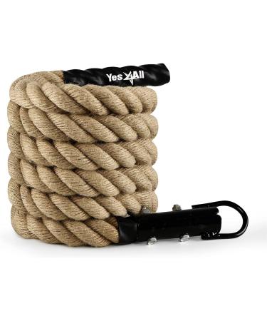 Yes4All Gym Climbing Rope for Fitness & Strength Training, Climbing Exercises & Home Workouts B.Climbing Rope 15ft