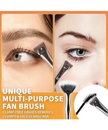 3PCS Mascara Fan Brush Set | INENK Eyelash Separator & Comb for Clump-Free Application | Perfect Eyebrow & Lash Tools for Natural Lift - Buy Online on SooperMarket.com