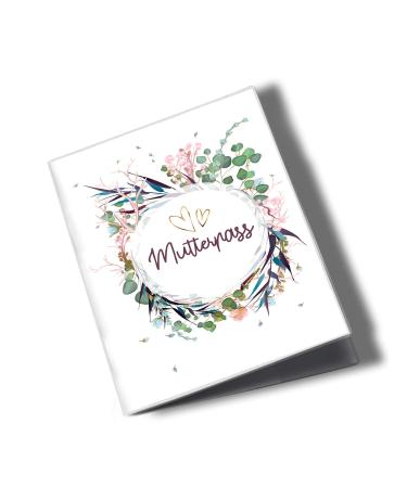 Cozy Raccoon 3-Part Mother s Passport | High-Quality Shell for German Mother Pass | Flower Party Design | Perfect Gift for New Moms in Germany - Buy Online on SooperMarket.com