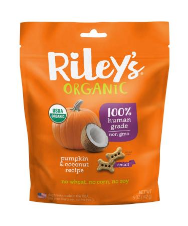 Riley’s Organics Dog Treats Small Bone Pumpkin & Coconut Recipe 5 oz (142 g)