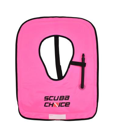 Scuba Choice Adult Neon Pink Snorkel Vest with Name Box, Large, One Size (SCSV-08PK)