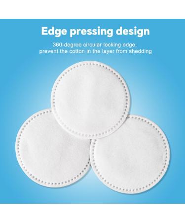 Cotton Rounds for Facial Cleansing & Nail Polish Remover | 100% Pure Hypoallergenic Makeup Pads | Lint-Free & Multi-Layer Design (100 Count - Buy Online on SooperMarket.com