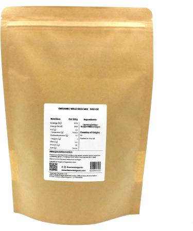 Organic Wild Rice Mix - Camargue Red Rice Long Grain Brown Rice - 500g Pack - Raw Vegan GMO-Free - Nutritious & Sustainable - Buy Online on SooperMarket.com
