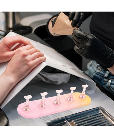 minkissy 1 Set Nail Practice Holder Decor Fake Nails Practice Nail Racks Nail Art Manicure Nail Holder for Painting Nails Beauty Nail Racks Convenient Nail Racks Convenient Nail Holders Pink Yellow - Buy Online on SooperMarket.com