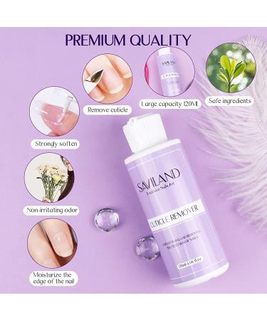 Saviland Cuticle Remover Kit - 120ML Cuticle Cream with Trimmer Nipper & Pusher - Nail Care Tools for Salon & DIY - 4.06 Oz - Buy Online on SooperMarket.com