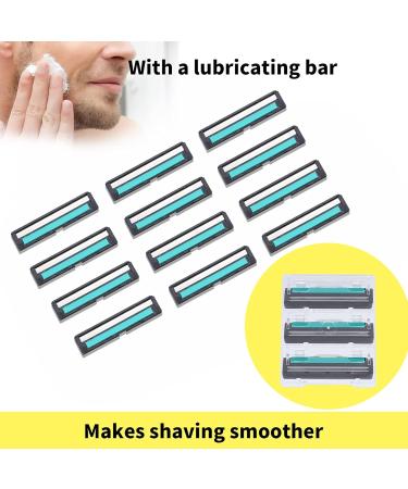 Mens Refills Professional Barber Beard Manual Razor - 12PC Fixed Head Clean & Comfortable Shaving - Buy Online on SooperMarket.com