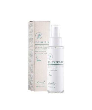 BENTON Tea Tree Mist 80ml - Tea Tree Leaf Water & Hyaluronic Acid for Skin - Moisturizing & Soothing Facial Mist for Irritated Sensitive Skin