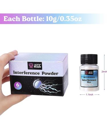 LET'S RESIN Interference Mica Powder Set - 6 Colors for Epoxy Resin, Paint, Slime, Art - Buy Online on SooperMarket.com