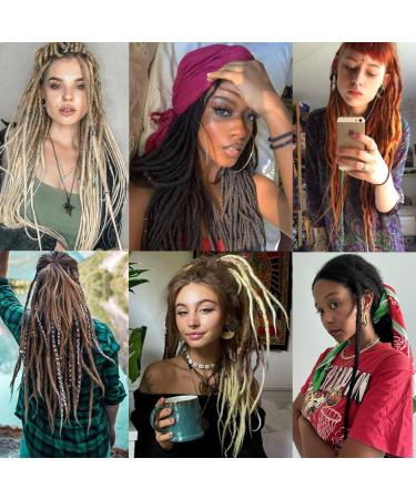Leeven 18 Inch Dreadlock Extension - 10 Strands Synthetic Reggae Dreads in Black /1B - Buy Online on SooperMarket.com
