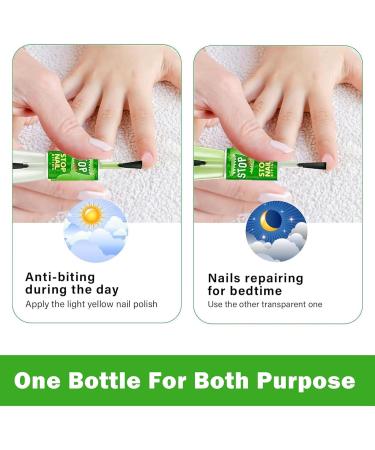 Anti Nail Biting Polish - Nail Biting Prevention for Adults - Stop Nail Biting - Clear Stop Biting Nails Nail Care Bitter Taste Safe Natural Plant Extract - Buy Online on SooperMarket.com
