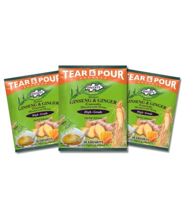 Dalgety Instant Ginseng & Ginger Herbal Infusion Pouches 3x270g Bags (Total 90 Sachets) Cartons 100% Natural Caffeine Free Tea Delicious and Packed with Unique Health Benefits