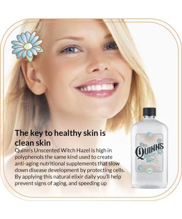 Quinns Alcohol-Free Witch Hazel with Aloe Vera 16oz - Unscented | Natural Skin Toner - Buy Online on SooperMarket.com