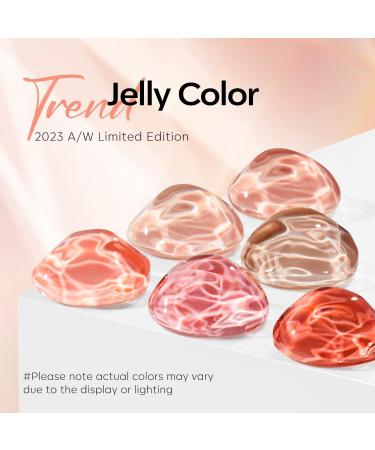 Modelones Gel Nail Polish 6 Colors Jelly Gel Polish Transparent Sheer Nude Neutral Nail Polish Soak Off UV Gel Nail Kit DIY Nail Art Salon Manicure Gifts for Women Girls Jelly Nude - Buy Online on SooperMarket.com