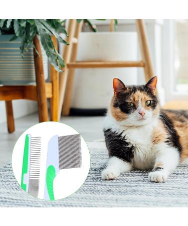 Premium Stainless Steel Dog & Cat Comb - Flea Comb for All Hair Types (Green) - Perfect for Short Medium & Long Hair Pets - Buy Online on SooperMarket.com