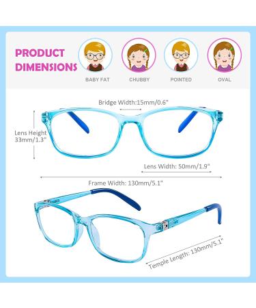 Children Optical Glasses Frame tr90 Flexible Bendable One-piece Safe Eyeglasses Girls Boy Black/ Clear Blue - Buy Online on SooperMarket.com