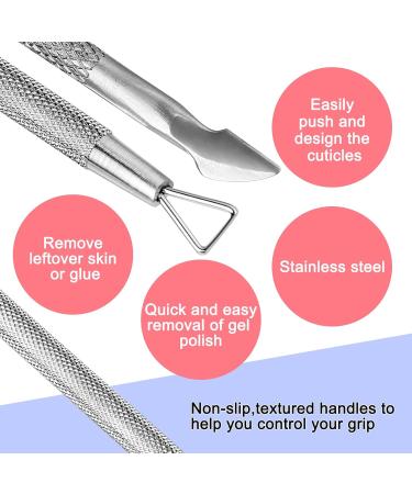 Fishing Fun Cuticle Pusher Set Stainless Steel Manicure Pedicure Tool | Double End for Gel Nail Polish Removal | Fingernails and Toenails Care - Buy Online on SooperMarket.com