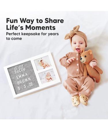 Felt Letter Board Baby Keepsake - Gender Reveal Gift - Ultrasound Picture Frame - Buy Online on SooperMarket.com