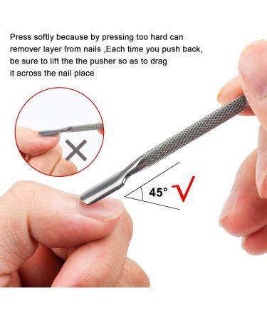 Fishing Fun Cuticle Pusher Set Stainless Steel Manicure Pedicure Tool | Double End for Gel Nail Polish Removal | Fingernails and Toenails Care - Buy Online on SooperMarket.com