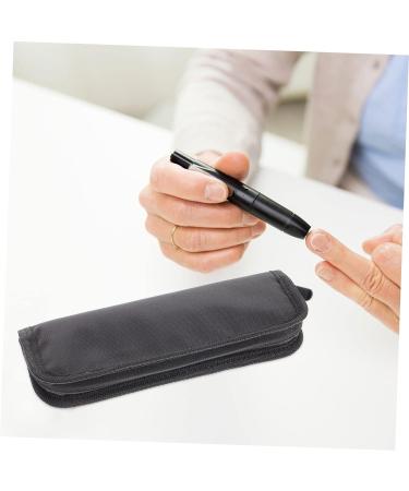 Portable Insulin Cooler Pack | Travel Medication Cooling Case | Diabetic Organizer Bag | 20x7cm | Black - Buy Online on SooperMarket.com