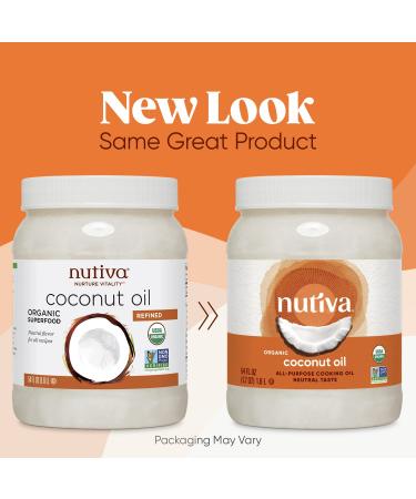 Nutiva Organic Refined Coconut Oil 54 fl oz - Premium Cooking & Baking Oil - Buy Online on SooperMarket.com