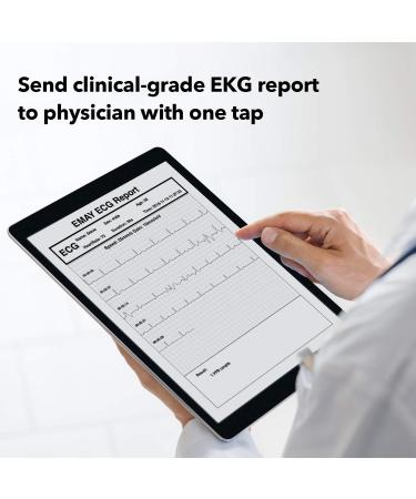 EMAY Portable EKG Monitoring Device | Personal Heart Monitor for iPhone, Android, Mac & Windows - Track Heart Rate & Rhythm - Buy Online on SooperMarket.com