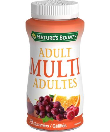 Nature's Bounty Melatonin Supplement Helps Reset Bodys Sleep-Wake Cycle 2.5mg 60 Gummies & Adult Multivitamin Supplement Helps Maintain Bones and Immune Function 75 Gummies - Buy Online on SooperMarket.com