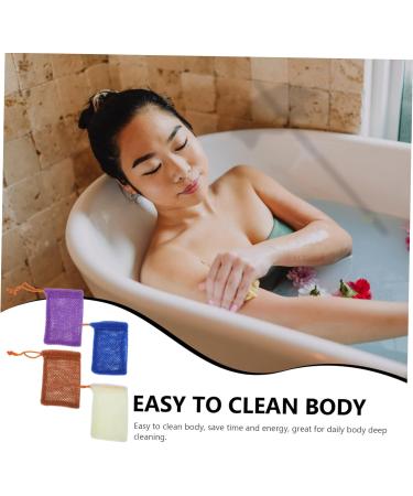 Baluue 16 Pcs Soap Bag Foaming Net Bath Soap Liquid Bubble Bag Soap Saver Loofah Pouch Bath Loofah Nylon - Buy Online on SooperMarket.com