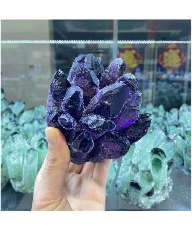 Crystals 1pc Natural Rare Purple Quartz Crystal Cluster Specimen Stone Collection - Buy Online on SooperMarket.com