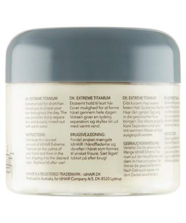 Idhair Extreme Titanium Mudwax - Strong Hold & Shine for Short Hair | Paraben-Free | 3 x 100ml Pack - Buy Online on SooperMarket.com