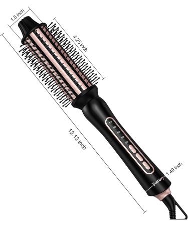 Thermal Brush for Big Bouncy Blowout - 1.5" Heated Round Brush with 5 Temps | Ceramic Curling Wand for Medium & Long Hair - Dual Voltage for Travel - Buy Online on SooperMarket.com