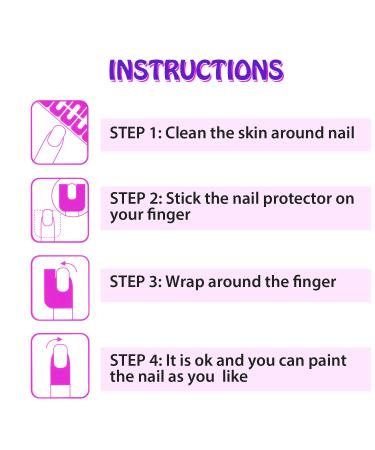 150 Pcs U Shape Nail Polish Protector Guards Spill Proof Stickers for DIY Nails - Buy Online on SooperMarket.com