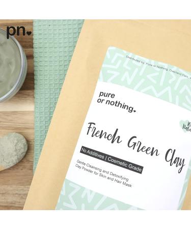 French Green Clay 16 oz | 100% Natural Montmorillonite Powder | Detoxifies Skin | Ideal for Masks & Soap Making - Buy Online on SooperMarket.com