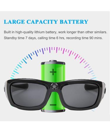 ABTOCWUK Bluetooth Sunglasses Camera - HD 1080P Video, Sports Action Camera with Polarized UV Protection Lenses - Perfect Gift for Family and Friends - Buy Online on SooperMarket.com