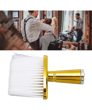 Neck Face Duster Brush Yellow Neck Duster with Electroplated Handle for Hair Cutting Skin Friendly Soft Bristles Brush for Removing Loose Hair Barber Cleaning Brush for Salon Home - Buy Online on SooperMarket.com