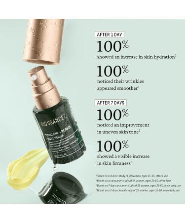Biossance Squalane + Retinol Serum 1.01 fl oz - Reduce Fine Lines, Wrinkles, Discoloration & Texture - Buy Online on SooperMarket.com