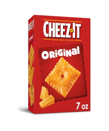 Cheez-It Cheese Crackers, Baked Snack Crackers, Office and Kids Snacks, Original, 7oz Box (1 Box)