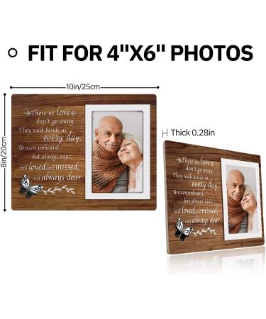 Memorial Picture Frame - Sympathy Gift for Loss of Loved One - Fits 6x4 Photo - Brown - Buy Online on SooperMarket.com
