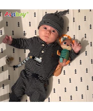 Personalized Name Pacifier Clip by Ausbay - Customized Binky Holder with Teething Silicone Beads for Baby Boys, Girls, and Toddlers - Buy Online on SooperMarket.com