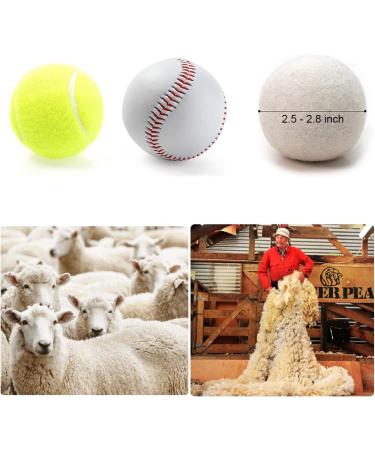 6-Pack Wool Dryer Balls - Reusable Laundry Balls for Natural Fabric Softening and Wrinkle Release - Organic Eco-Friendly Dryer Balls for Pet Hair Removal - Drying Ball Alternative to Dryer Sheets - Buy Online on SooperMarket.com