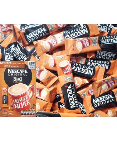 Nescafe Original 3 in 1 Caramel Instant Coffee 1 Cup Stick Sachets (120) - Buy Online on SooperMarket.com