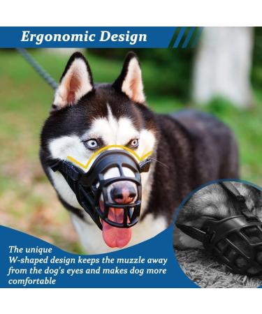 Buy Korb Muzzle for Dogs - Breathable Silicone Basket Adjustable & Anti-Bark XL Size - Buy Online on SooperMarket.com